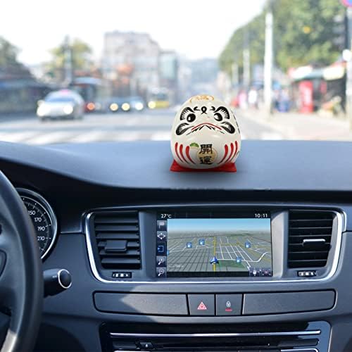 ABOOFAN ukrasi automobila porculan mini daruma daruma figurica dekor keramika japanski daruma japanska darma statua bogatstvo Darma