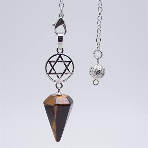 Kristalne klastenje za dosje Amulet Dijeljenje za medinaciju Konus Pendulum Prirodni kamen Kvarcni point Privjesci zacjeljivanje