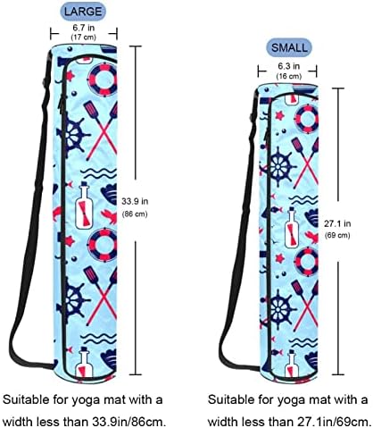 Vektorski uzorak oblika sidrenih jedrilica i linijskih torbi za prostirku za jogu sa punim patentnim zatvaračem torba za nošenje za