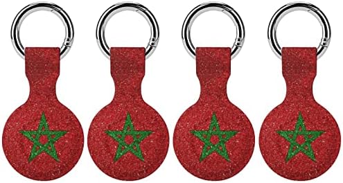 Nacionalna zastava Maroka zaštitna futrola kompatibilna za AirTag držač lokatora protiv gubitka za ovratnik za prtljag novčanika Cat