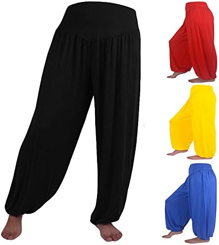 Trendinao baggy joga hlače za žene, dama sportski ples udobne modalne pamučne meke elastične širine harema harema