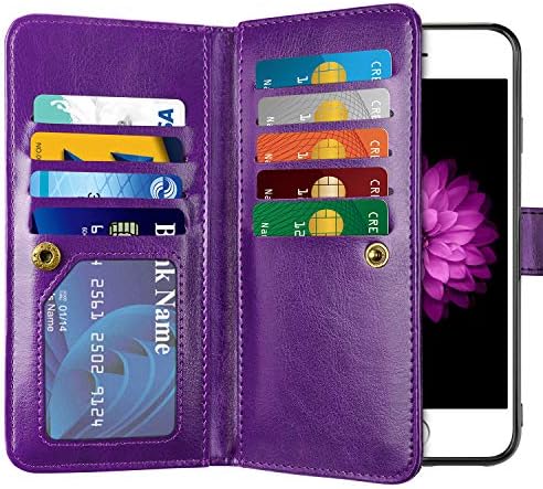Vofolen 2 u 1 futrola za iPhone 6 futrola za iPhone 6S futrola za novčanik Folio Flip PU kožna torbica zaštitna tvrda ljuska magnetna