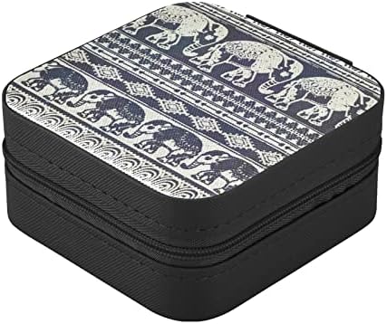 Boho Elephant Mandala Travel Jewelry Case PU kožna prijenosna nakita Nakit Organizator TRAVEL MALA kutija za nakit za prsten za naušnice