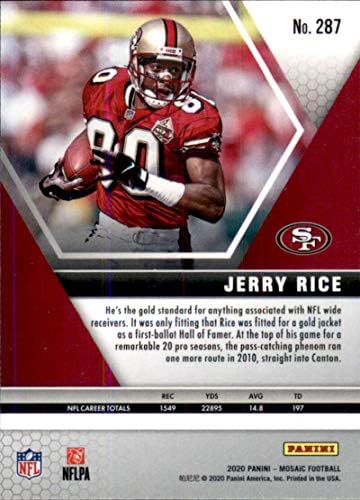 2020 Panini Mosaic 287 Jerry Rice San Francisco 49ers Fudbalska karta