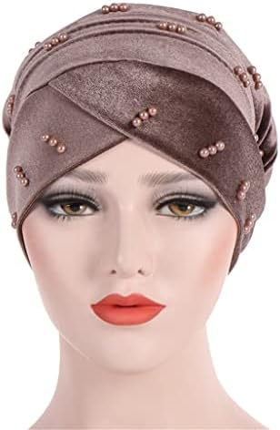 Pdgjg modni svilenkasti veliki poklopac za žene satenske obložene Bonnets noćni san Zima šešir Lady Turbaban Headwrap hat omot za