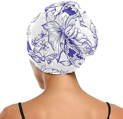 Kapa za spavanje snimka Radni šešir Bonnet Beanies za žene Vintage cvjetni cvjetni listovi spavanja kapu radne šešire za kosu noćne
