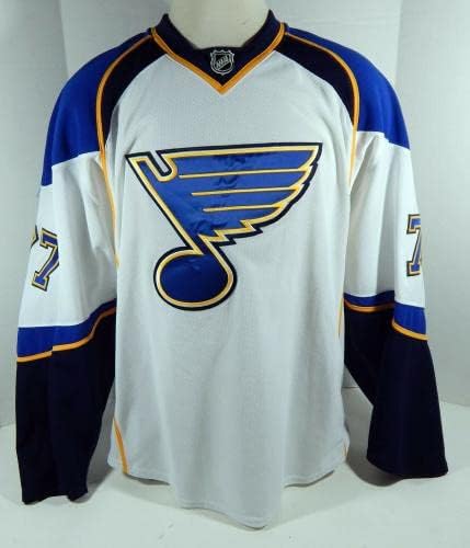 2007-09 St. Louis Blues Jay McKee 77 Igra Polovni bijeli dres DP12215 - Igra polovna NHL dresovi