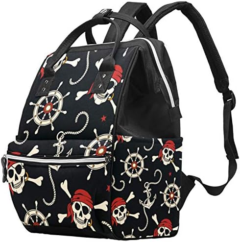Lobanja gusarski sidreni ruksak Torba za pelene za žene, putna torba za laptop torbe za muškarce, Bookbag Schoolbag ruksak za Laptop