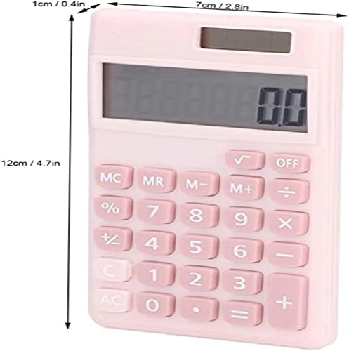 Efikasan ručni kalkulator - Solarni i baterija Dual Power Veliki LCD ekran za kućni ured i školu - ružičasti 8-znamenkasti džep kalkulator