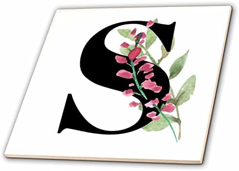 3drose 3drose Mahwish-Monogram-slika cvjetnog monograma s-Tiles