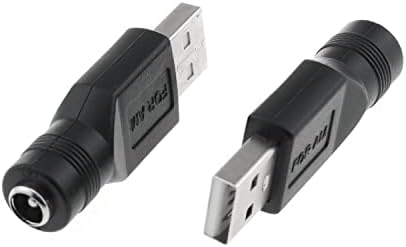 USB do DC adaptera DGZZI 2PCS USB 2.0 A muški do DC ženski 5V konektor za punjenje barel Jack Power adapter za male DC ili USB elektronike