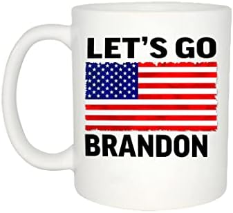 Rogue River Tactical Funny Novelty šolja za kafu - Idemo Brandon Cup, odlična ideja za poklon, 11 Oz, Bijela