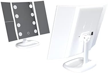 8 LED svjetlo dodirni ekran 3 preklopi ogledalo za šminkanje 2x 3X povećalo kompaktno toaletno ogledalo fleksibilna kozmetička ogledala