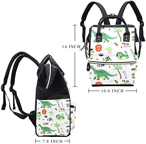 Zeleni dinosauri Riječi uzorak školske torbe ruksak vodootporna višenamjenska modna turistička torba, sestrinska torba