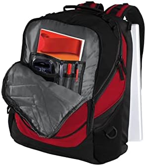 TeaeMore Custom Travel Backpack Dodajte svoj izvezeni logotip računarsko otporna knjiga otporna na vodu Chili crvena crna