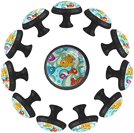 12 komada okeanska Podvodna morska hobotnica uzorak staklene dugmad za Komode, 1,37 x 1,10 u okruglim kuhinjskim ormarićima za dječiju