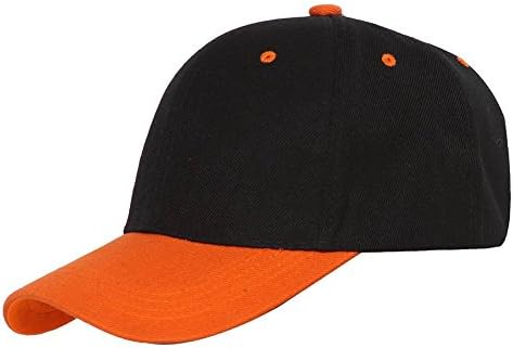 Gornja pokrivala za glavu dvobojna Podesiva bejzbol kapa, crna narandžasta