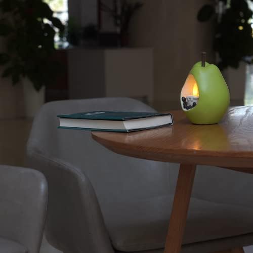 Ehuoyan Green Pear Lamp Table Atmosphere Lamp, Polyresin Craft Fruit dekorativna kruška lampa za Stolić Home Party Holiday Decoration pokloni za porodicu i prijatelje