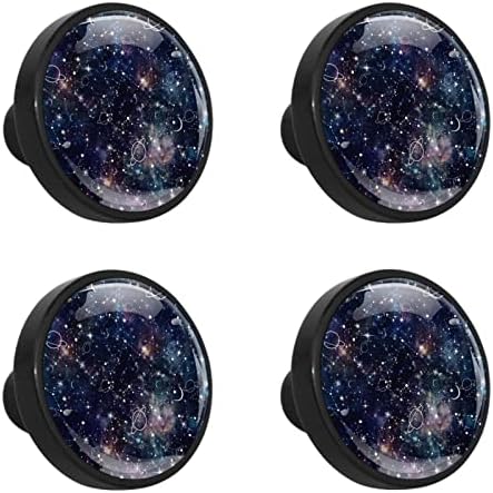 Lagerery dugmad za fioke za dječake Planet Star Galaxy dugmad za Komode kristalno staklo dugmad za ormare 4kom okrugla dugmad za štampanje