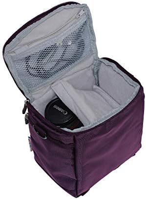 Navitech ljubičasti zaštitni prijenosni projektor koji nosi futrolu i putna torba kompatibilna sa Kodak luma 350