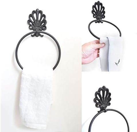 Yardwe pereve za perevine 1pc ručnik za ručnik u obliku kućnog oblika vintage američkog držača kovanog željeza ručnik Pribor za kupatilo