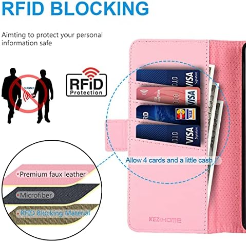 Kezihome slučaj Samsung Galaxy A12, torbica za novčanik za Samsung A12 5G [RFID Blocking] PU kožni Slot za kartice Flip Magnetic Protect