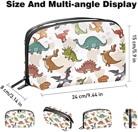 Nošenje kućišta Travel torbe USB kabl Organizovanje džepnog pribora za džepni zatvarač Jaonik, crtani životinjski dinosaurus