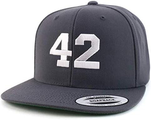 Trendy Prodavnica Odjeće Broj 42 Bijela Nit Vezena Ravna Kapa Snapback Bejzbol Kapa
