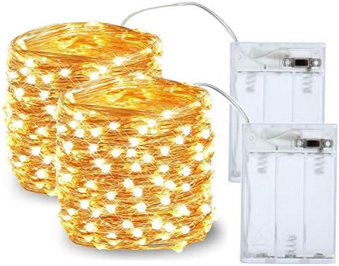 JMTGNSEP LED žičano svjetlo, Mini žičano svjetlo na baterije / pogon sa ukrasom od bakarne žice za Božićnu zabavu u spavaćoj sobi,3aa