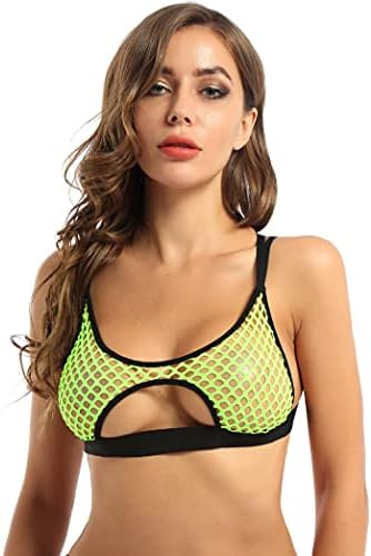 Yihuimin Ženska izdubljena mreža Fishnet Criss-Cross unazad vrh prsluk teretana Work Work Toga Sports Bra