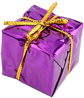 Yosoo 12kom minijaturne poklon kutije razne slatke sjajne folije šarene kvadratne male kutije za ukras za jelku 2,5 cm / 0,98 inča