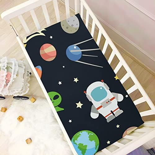 Sunce Space Rocket Crib Listovi za bebe Mekani i prozračni listovi dječjih krevetića Mašine za pranje listova za krevetić za djevojčicu