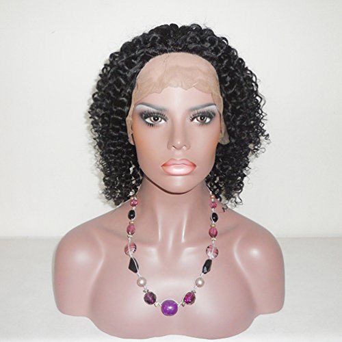 Fancy Hair Kinky Curly Hair Lace prednja perika 150% visoke gustine 1b off crna boja za crne žene sa dječjom kosom