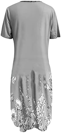 Haljine za žene 2023 za vjenčanje gost, žensko ljetno casual moda O-izrez kratki rukav pulover labava haljina