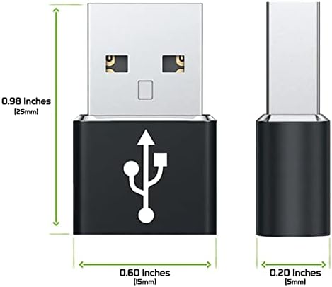 USB-C ženka za USB mužjak Brzi adapter kompatibilan sa vašim Samsung Galaxy karticom Active 3 za punjač, ​​sinkronizaciju, OTG uređaje