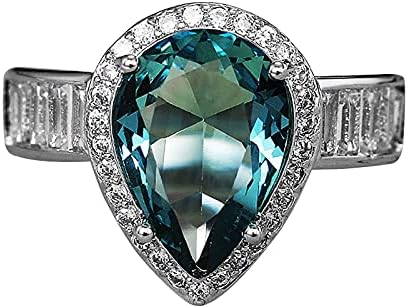 Drop Diamond šuplje ljubavno oblikovano prsten modni prsten vode bakreni puni prstenovi veliki prstenovi za žene