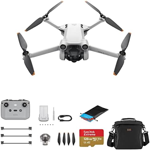 DJI Mini 3 Pro dron sa daljinskim upravljačem RC-N1, paket sa memorijskom karticom od 128 GB, torba za rame, sklopiva podloga za slijetanje