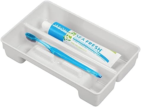 Mdesign plastični držač četkica za zube, kantu za pohranu za kupaonicu, ladicu, ormar, ormar - drži električnu četkicu za zube, pasta