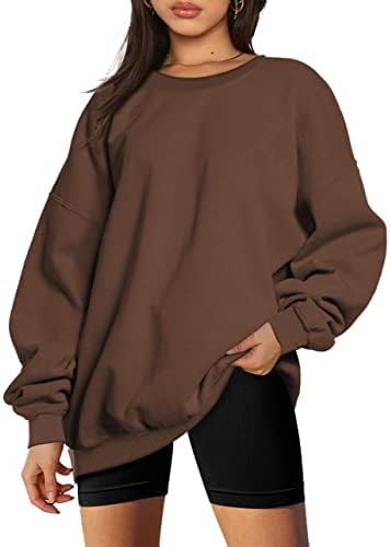 EFAN ženska prevelika runa dukseri s dugim rukavima CREW izrez pulover Duks ležerne kapuljače