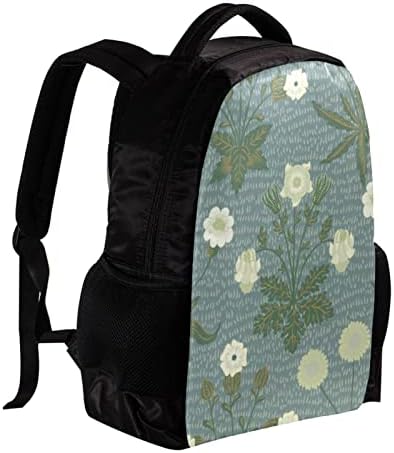 VBFOFBV ruksak za ženske pantalonske bakpa za laptop za žene Putovanje casual torba, vintage zeleni cvijet biljke