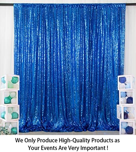 Shinybeauty 20ftx10ft šljokice tkanina za pozadinu zavjese-Kraljevsko plava
