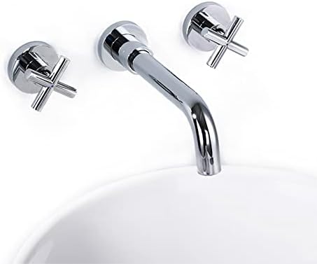 Dvostruke ručke za kupaonicu Slavina zidne mesingane mješalice za vodu Dodirni četkicu Gold & Rose & Chrome & Matt Black