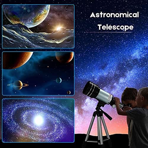 Teleskop za djecu i početnike Profesionalni 70 mm otvor od otvora 300 mm refromni teleskopi s podesivim brojevnim mjesecom filtrirajući