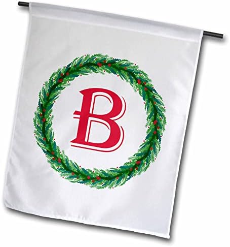 3drose božićni minetski monogram B crveni početni, SM3DR - zastave