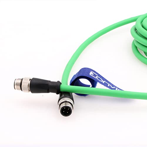 Eonvic fleksibilni gigabit Ethernet kabel M12 D Code 4 pin do 4-pinski mag Cat5e oklopljeni mrežni kabel za industrijsku kameru