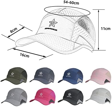 ZZEWINTRAVELER Reflektirajuća kapa za trčanje sportski šeširi za brzo sušenje lagana prozračna nestrukturirana meka bejzbol kapa uniseks
