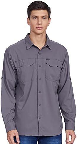 Kolumbija Muška srebrna Ridge Lite majica s dugim rukavima
