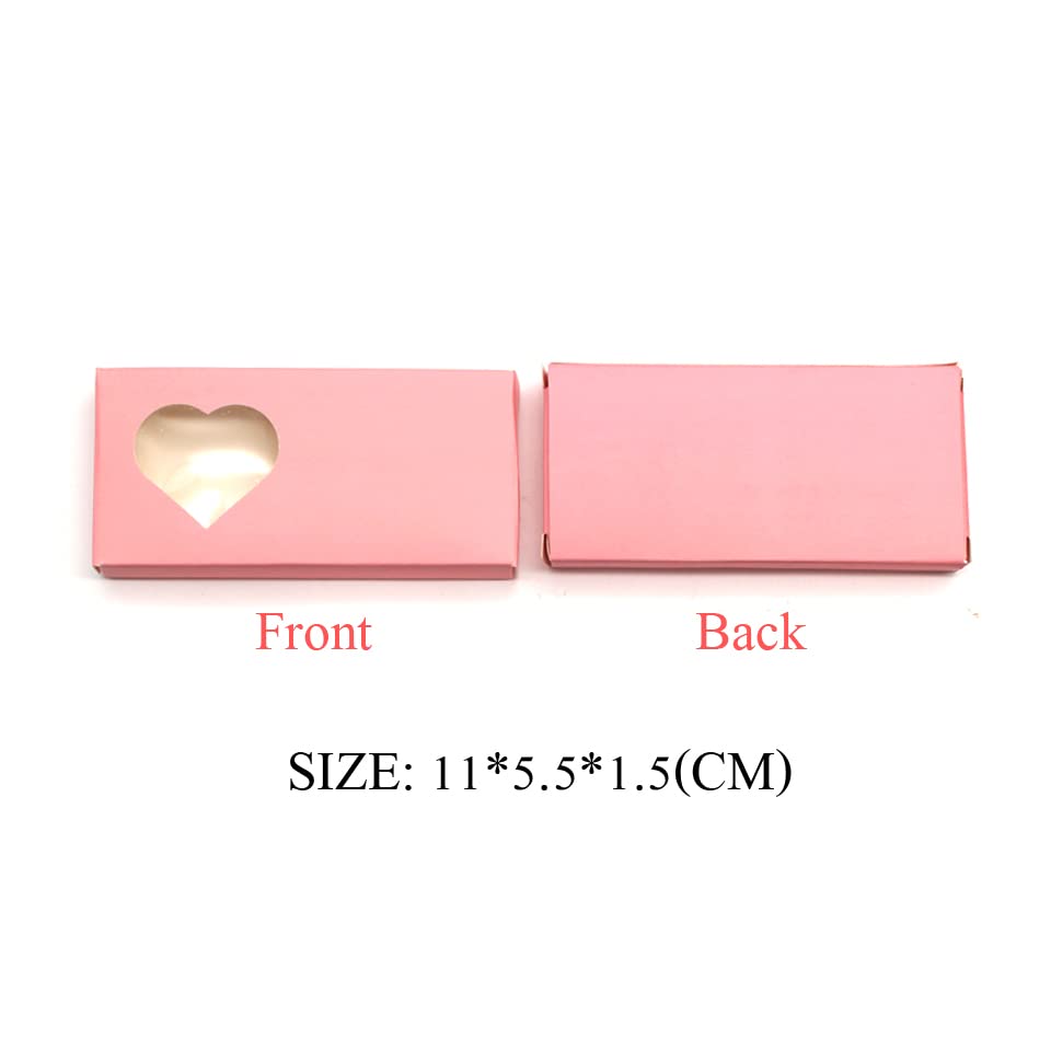 Leptir mermerne kutije za trepavice pakovanje prazna crna ružičasta boja trepavica u obliku srca, X05Boxes, 50 kom