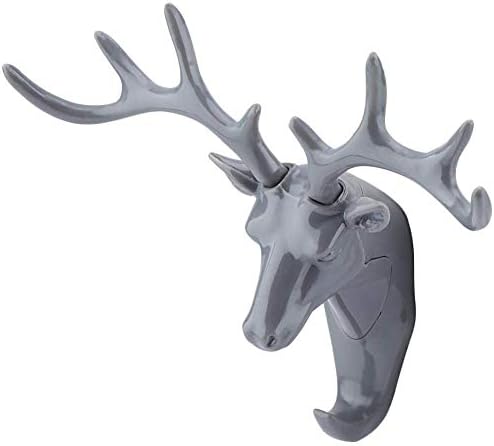 FtVogue 3D head jelena plastična kuka kaut kauta hat vješalica nosač samoljepljivi zidni nosač za kućnu sobu dekor [sivo], vješalica