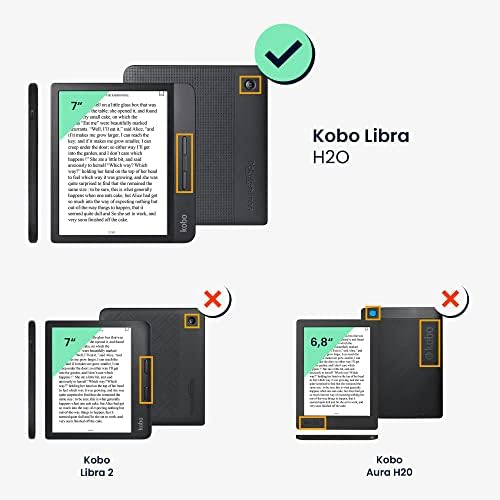 KWMobile origami Case kompatibilan sa Kobo Vaga H2O - Case Slim Premium PU kožna pokrivača sa postoljem - mistična šuma žuta / ružičasta